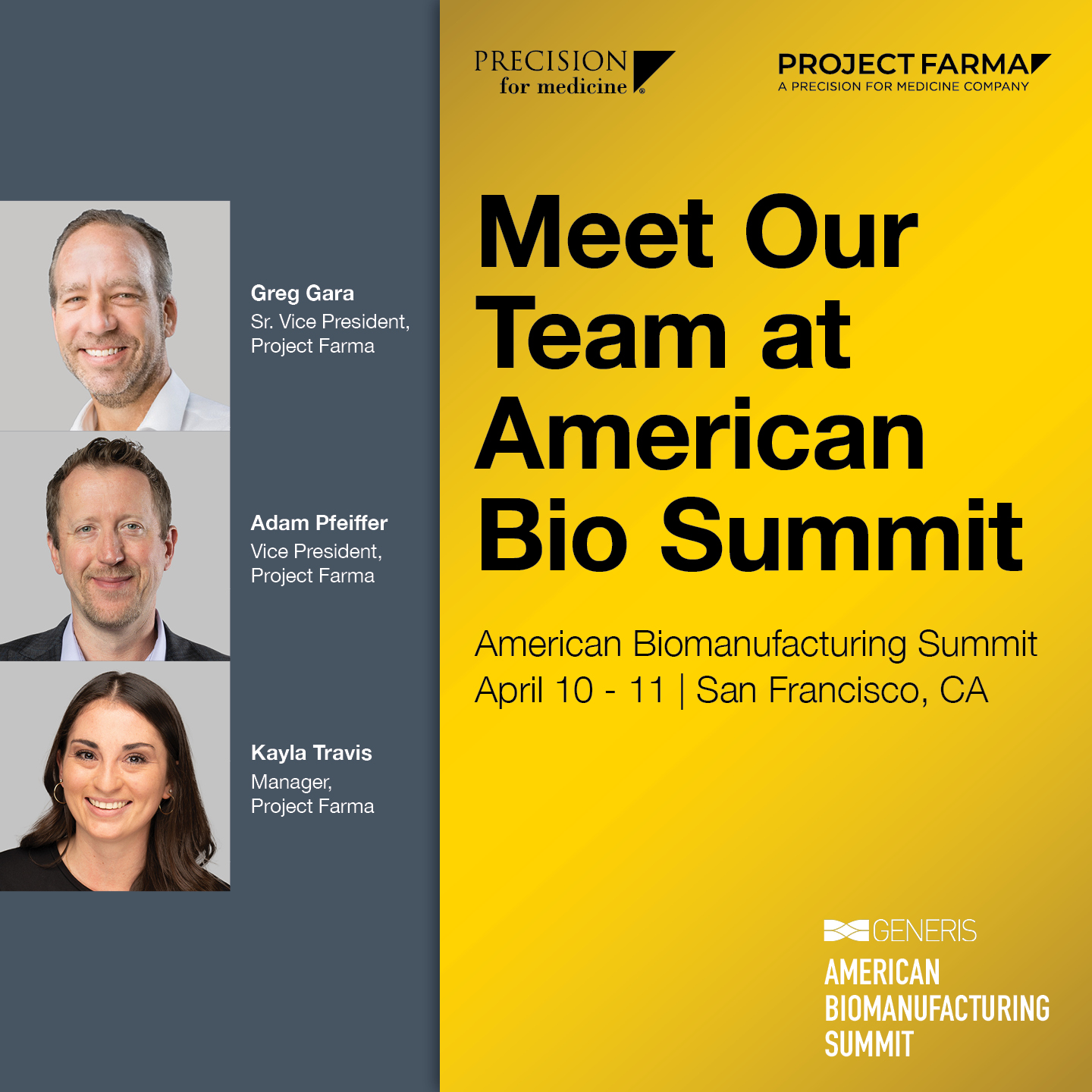 Conference American Biomanufacturing Summit, 2024 • Project Farma